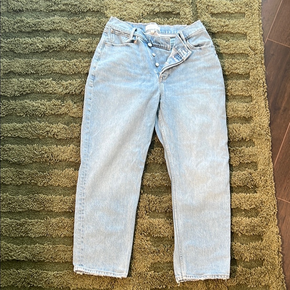 Abercrombie & Fitch The Dad High Rise curve love button fly